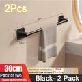 Wall Mounted Towel Rack Bathroom Storage Rack No Drilling Bathroom Horizontal Bar Towel Rack Kitchen Bathroom Accessories Zpaxo 2PCS-30CM