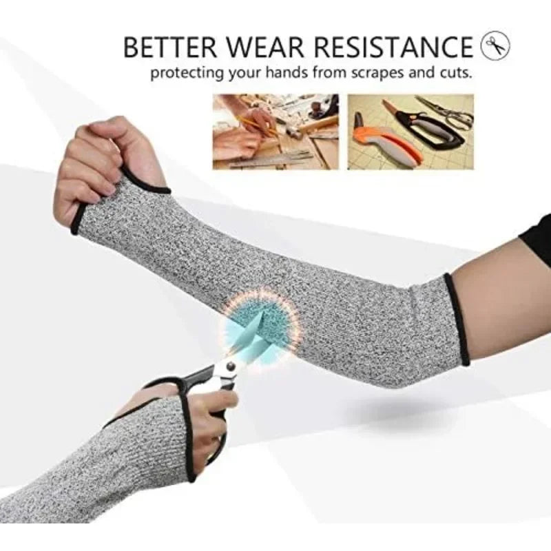 Cut Level 5 HPPE Arm Sleeves – Heat & Cut Resistant Bracers