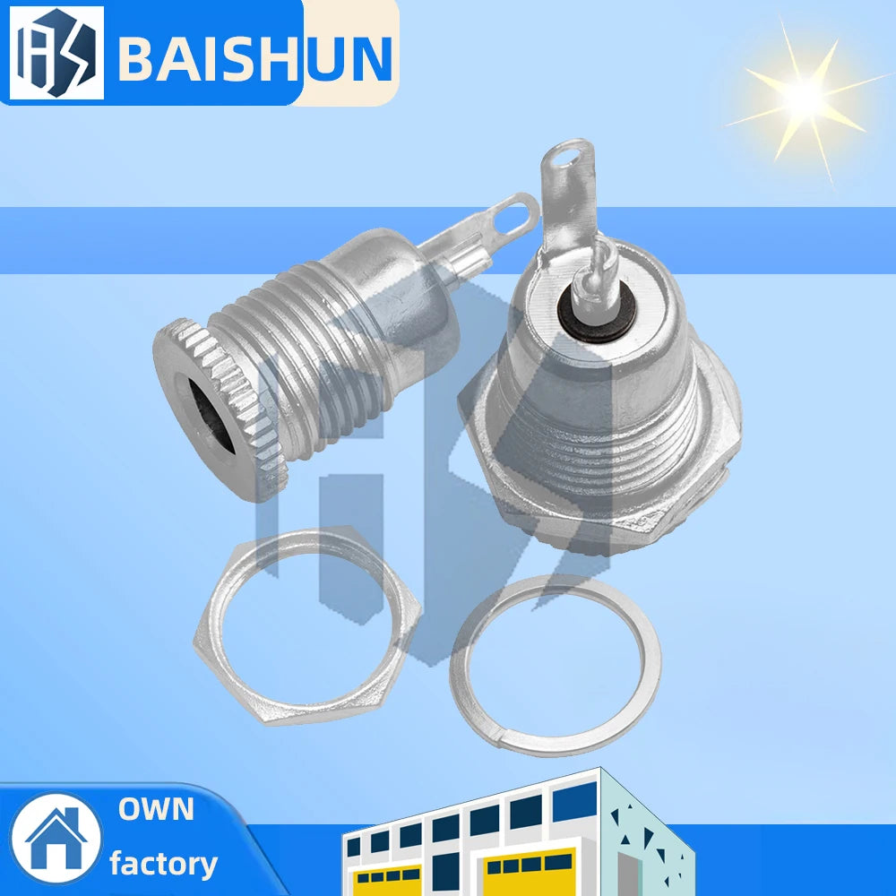 5 DC099 Metal Panel DC Power Jack Mounting Hole 5x2 Female Socket Zpaxo