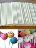 100Pcs Plastic Lollipop Stick Safe White Cake Pop Sucker Sticks For Chocolate Sugar Candy Lollypop DIY Mold Bakeware Tool Zpaxo white