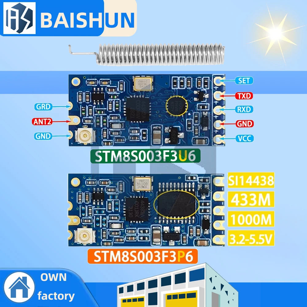 HC-12 4438 Wireless Microcontroller Serial 433 Long-range 1000M Zpaxo