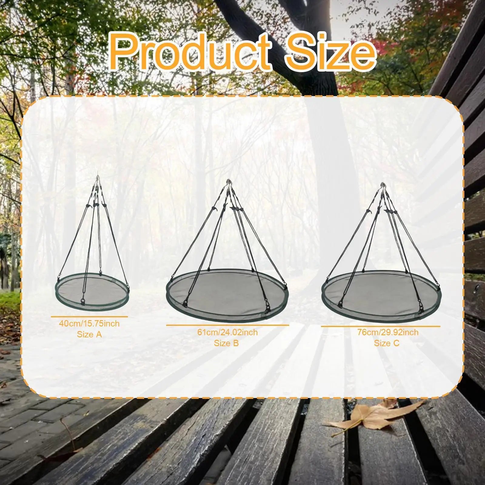 Bird Seed Catcher Tray – Hanging Hoop for Outdoor Feeders Bird Feeder Accessory Zpaxo