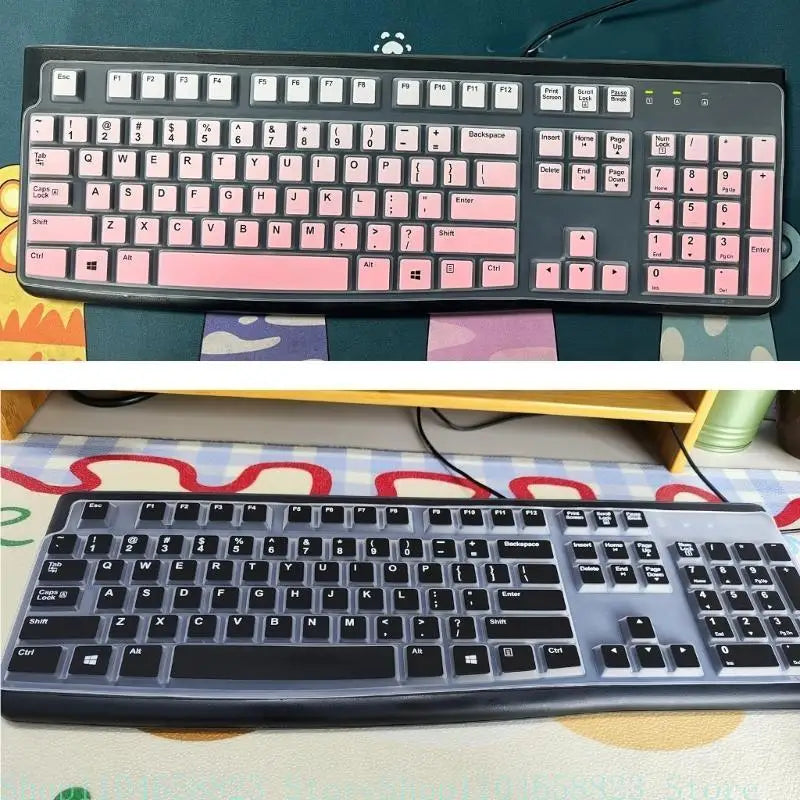 Dustproof Waterproof Transparent Silicone Keyboard Cover Skin Protectors for K120 MK120 Corded Keyboard Accessories Zpaxo