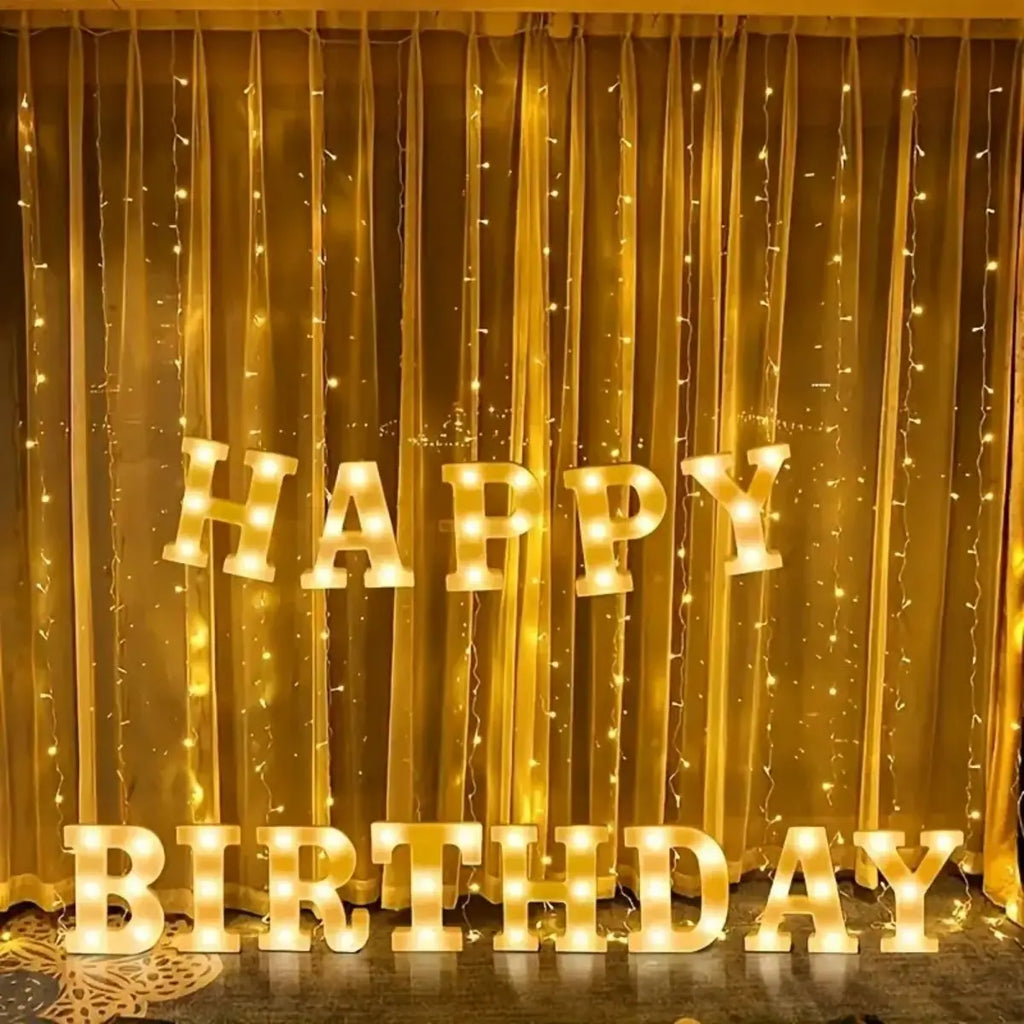 Led Letters Lights 26 Alphabet Light Up Number 0-9 Holiday Accessory Zpaxo