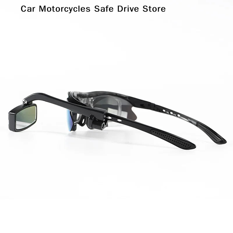 Bicycle Cycling Glasses Rear View Mirror Bike Eyeglass 360 Adjustment