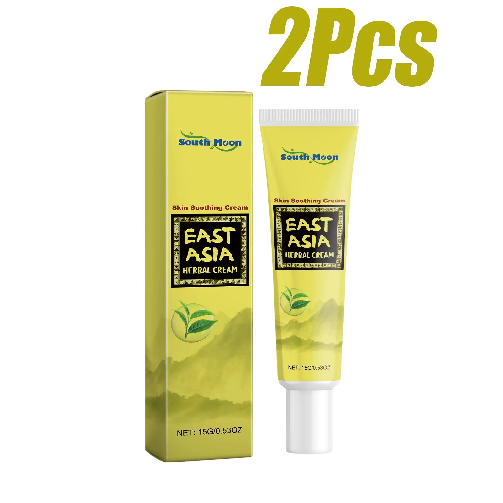 Herbal Cream Soothing Moisturizing Skin Cream with Tea Tree Centella Asiatica for Dry Skin Daily Nourishing Improve Skin Dryness Zpaxo 2 x 15g Boxed