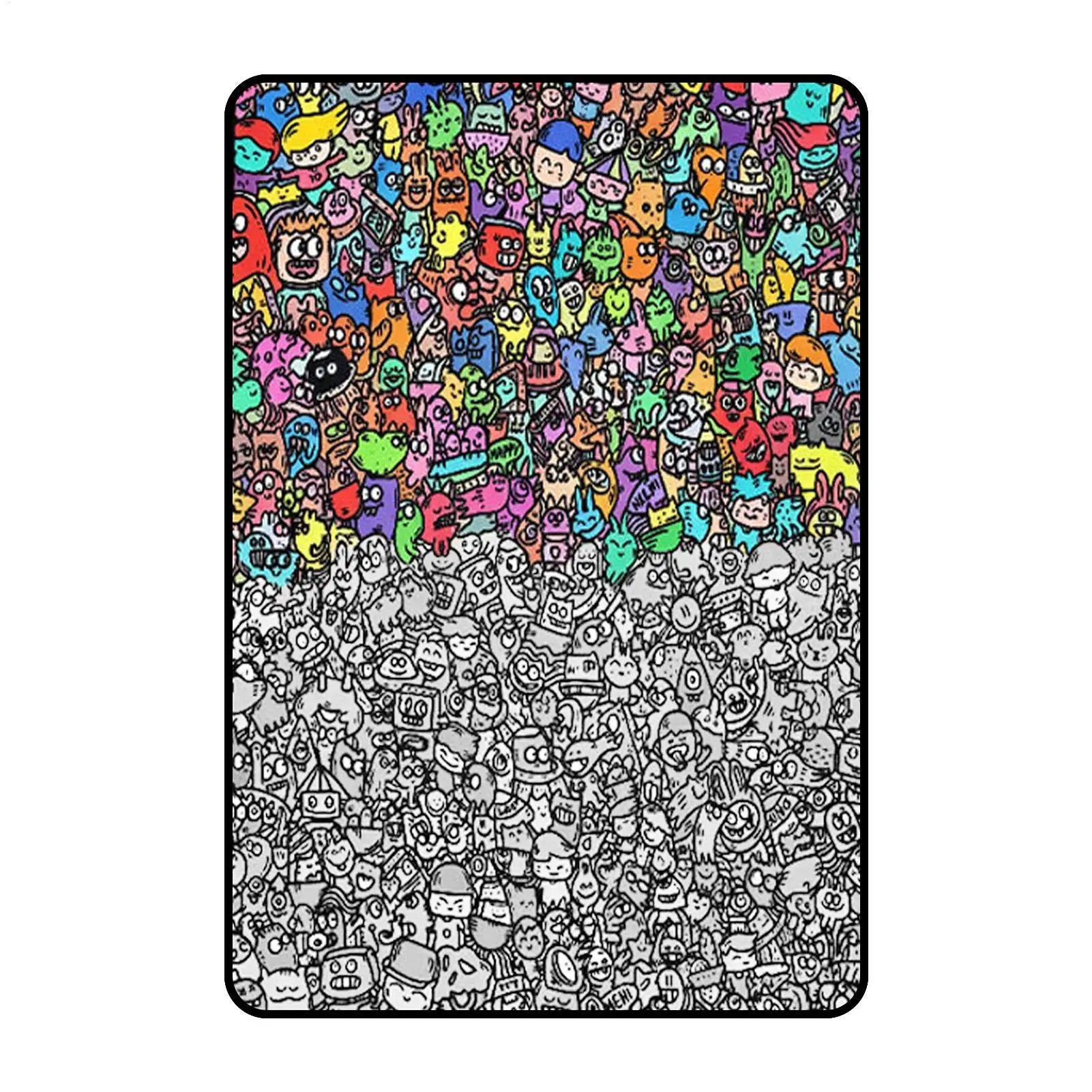 DIY Coloring Blanket – Soft Washable Fleece Drawing Mat Kids DIY Coloring Blanket Zpaxo