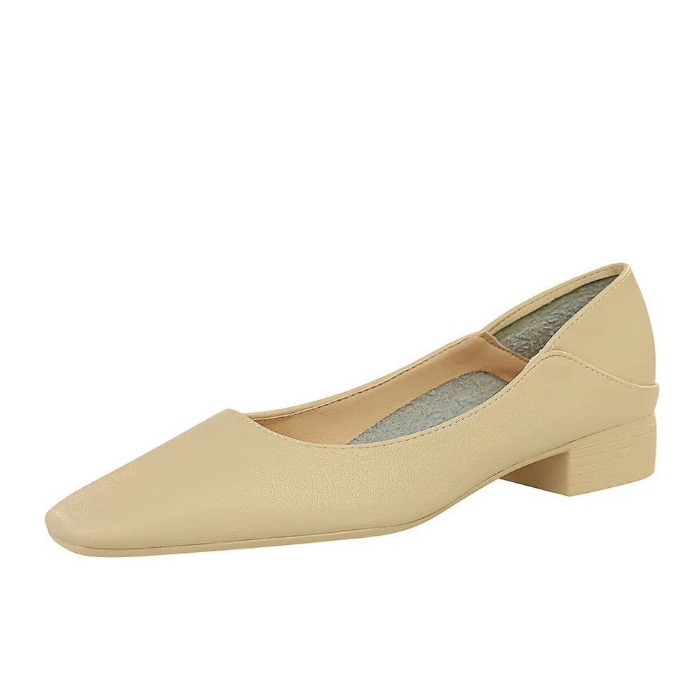 Flat Shoes for Women 2025 Spring Autumn Leisure Work Shoes Retro Fashion Flat Heel Women's Shoes Square Toe Ladies loafers Zpaxo