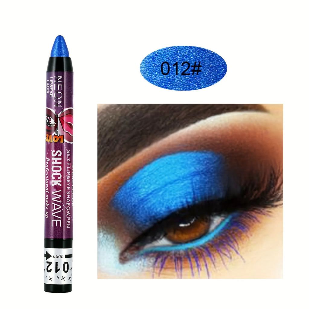 Pearly Eyeshadow Pen Eyelid Under Crease Pen Shimmer Glitter High Pigment Brightening Monochrome Eyeshadow Makeup Stick Zpaxo 12