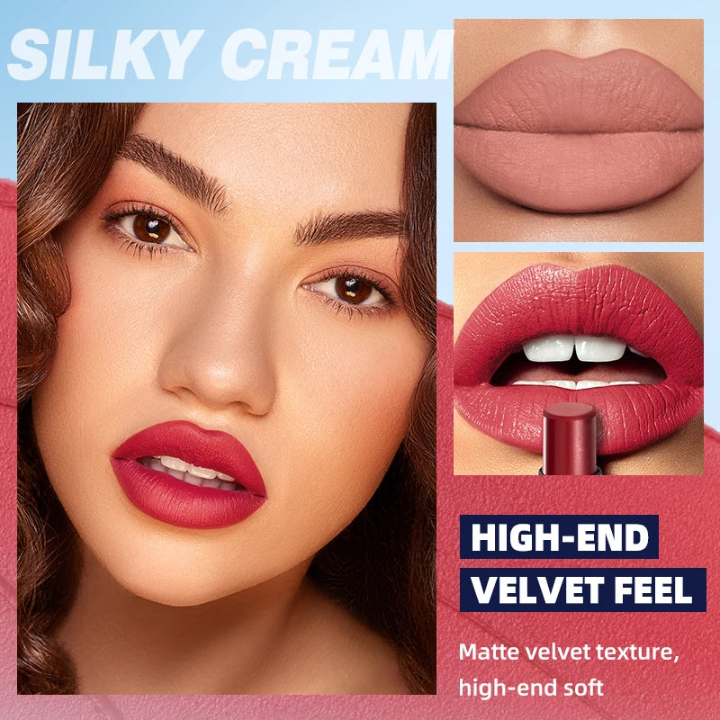 Matte Velvet Lip Gloss Waterproof Non Stick Cup Long-lasting Silky