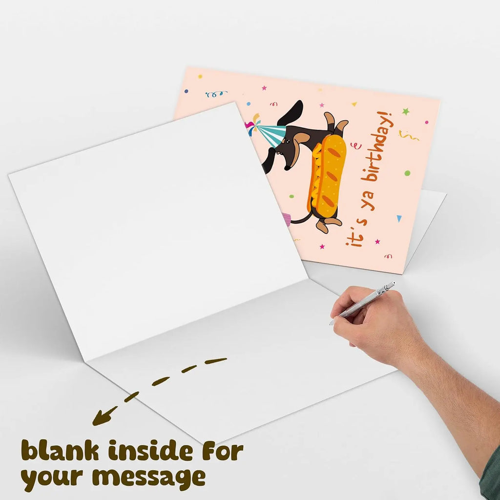 Funny Dachshund Birthday Card – Cute Wiener Dog Gift for Pet Lovers