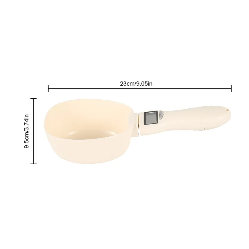 Mini Pet Food Scale Spoon Electronic Measuring Cup Dog Cat Feeding Bowl Volumn Portable Weighing Meter with LED Display Feeder Zpaxo