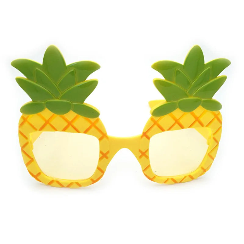 Hawaiian Plastic Glasses Flamingo Pineapple Sunglasses Summer Beach Zpaxo style19