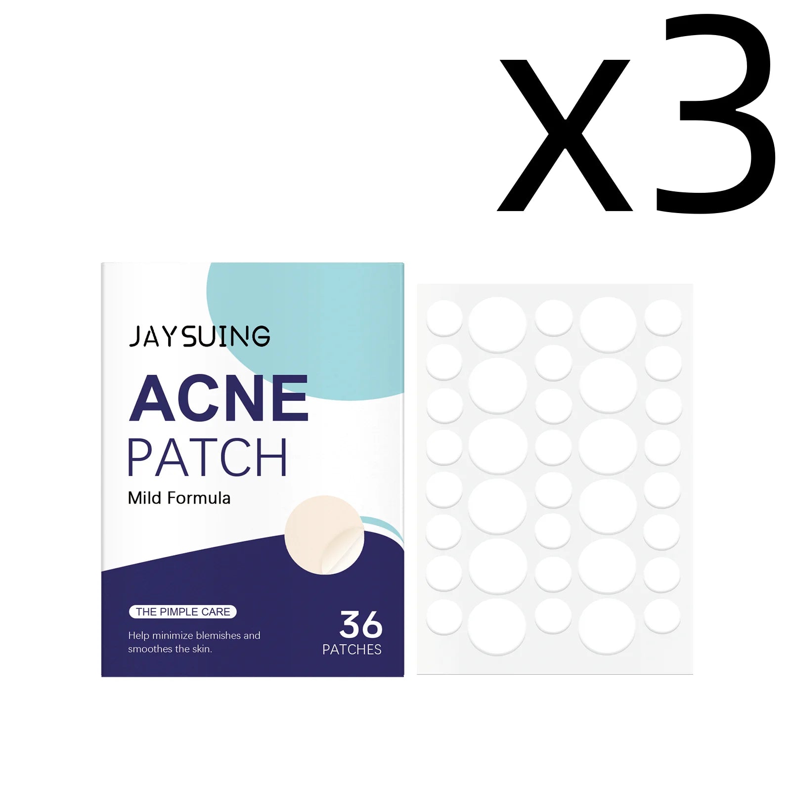 Jaysuing Salicylic Acid Pimple Patches 36pcs – Acne Patch Acne Pimple Patches Zpaxo 36pcs Boxed X 3PCS