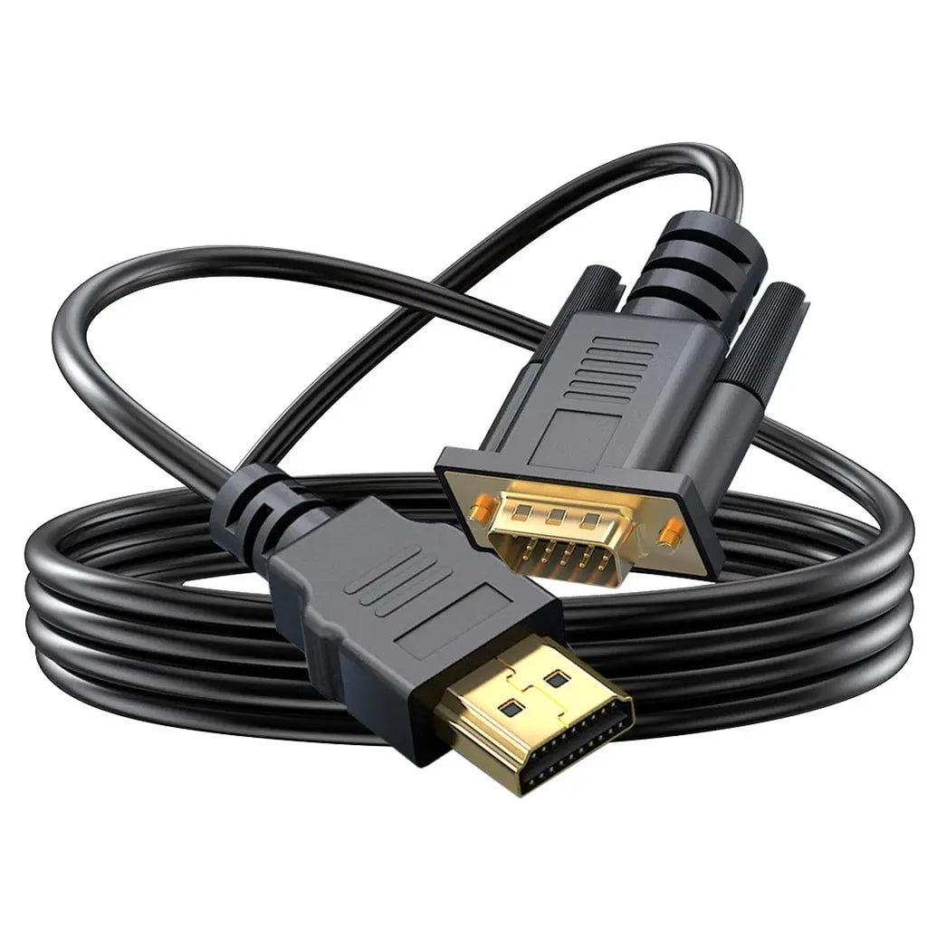 HDTV Male VGA 1080P 60Hz HD Compatible Cable Adapter Digital Analog Zpaxo black 1.8m