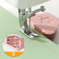 Magnetic Sewing Machine Gauge – Anti-Curl Edge Lock Positioner Sewing Machine Accessory Zpaxo Pink
