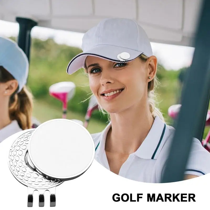 Golf Ball Marker Hat Clip Metal Magnetic Belt Pocket Clip-on Outdoor
