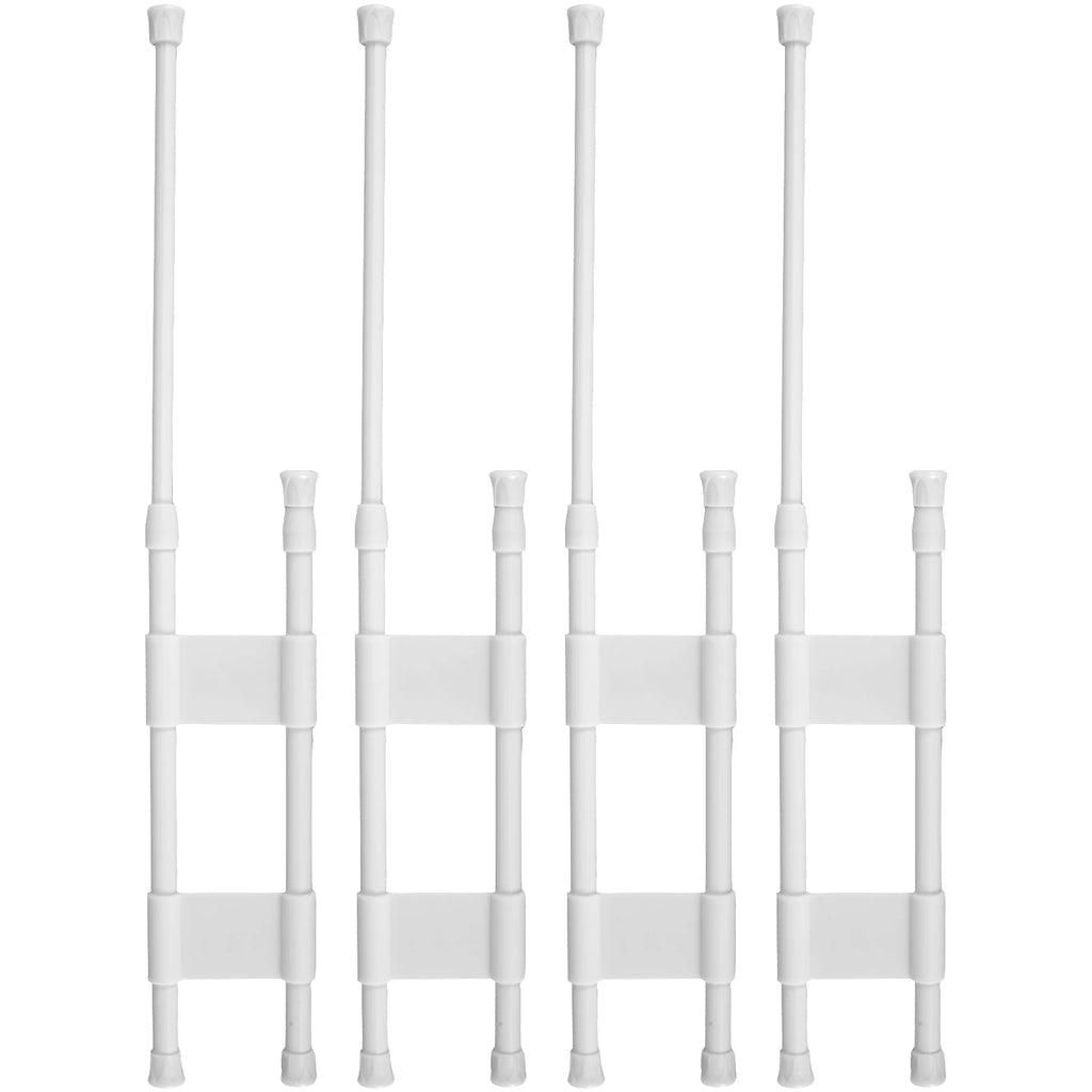 4Pcs RV Shower Corner Bar Telescopic Storage Rod Prevent Falling Toiletry Storage Adjustable Shelves Camper Travel Accessories Zpaxo 4PCS