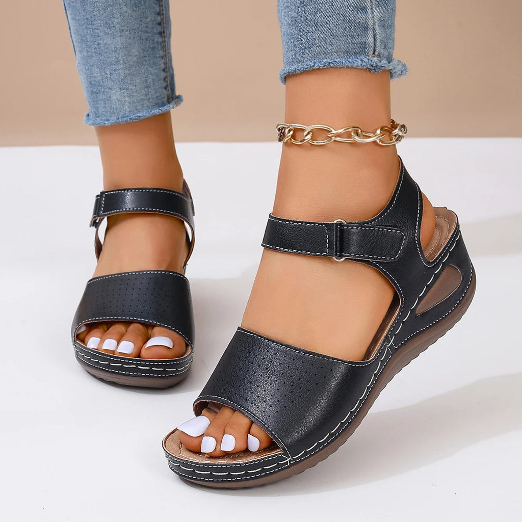 2026 Women Sandals Lightweight Casual Wedge Sandals for Women Summer Comfort Non Slip Walking Shoes Woman Fashion Beach Shoes Zpaxo