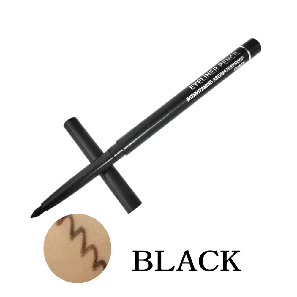3Pcs Waterproof & Sweat-Proof Black Eyeliner Pencil Combined Lasting Smudge-Proof Bold Eye Makeup Easy Glide Formula for Perfe Zpaxo 1Pc Black Gel 1g