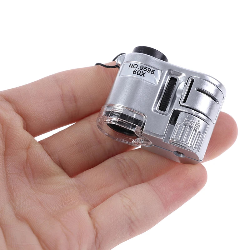 60X Pocket Microscope – Jewelry, Gem & UV Currency Magnifier