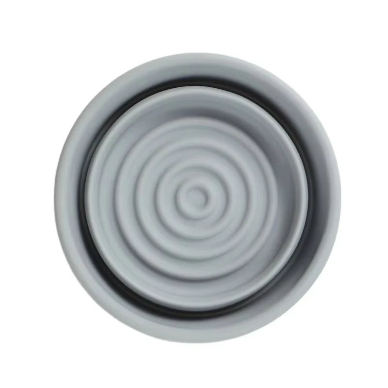 Yaqi Collapsible Silicone Shaving Bowl for Travel | Gray Shaving Bowl Zpaxo