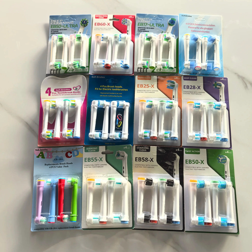 12types Toothbrush Heads Replacement For Oral B PRO Models 600 650 670 2000 2500 2900 3000 3500 3900 Soft Bristles Health Care Zpaxo