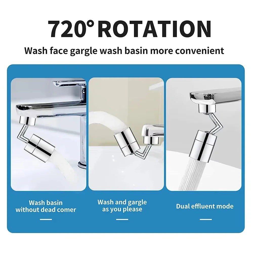 360° Rotating Faucet Extender – Splash-Proof Water-Saving Aerator
