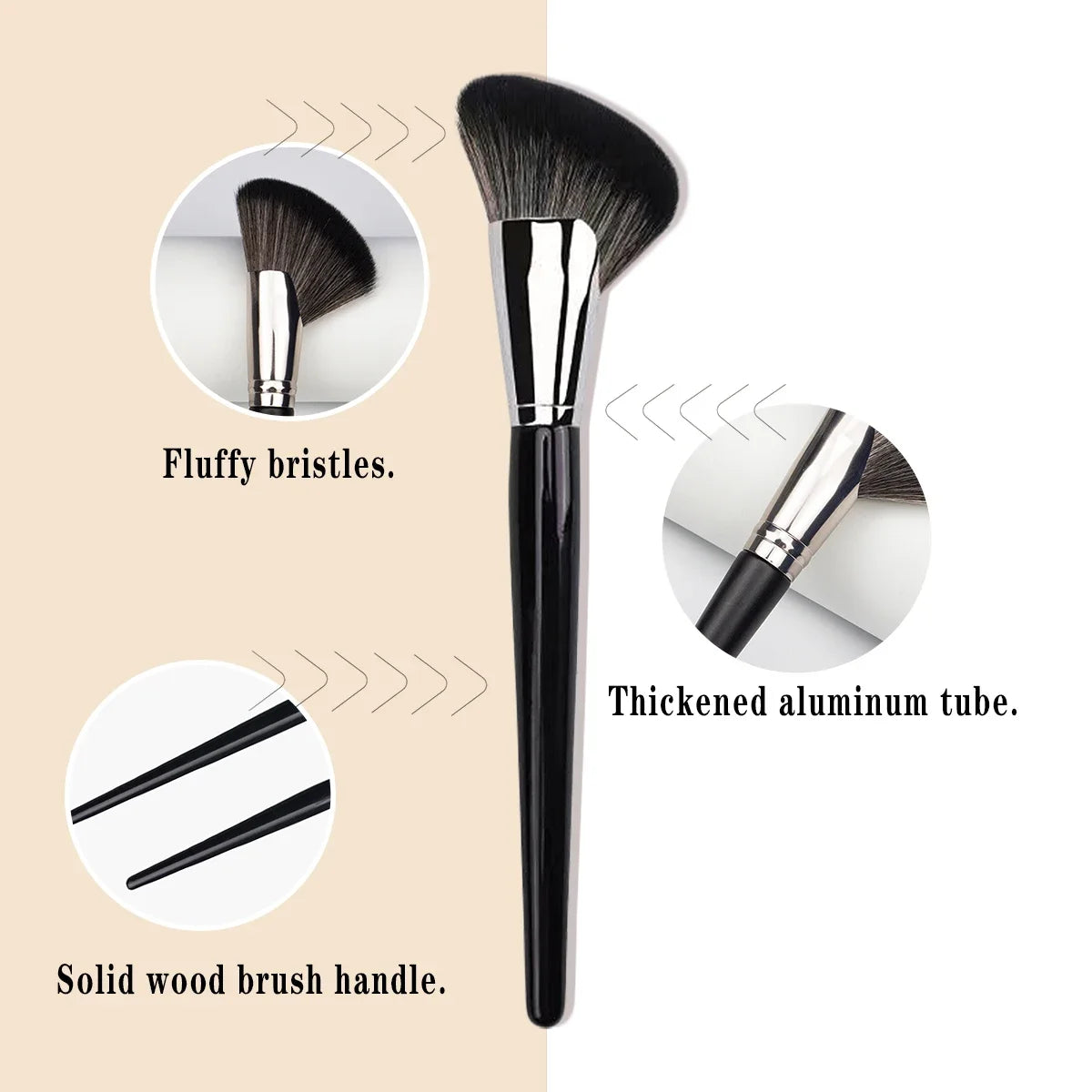 Fluffy Soft Large Powder Brush Blusher Repair Multi-function Beginner Zpaxo