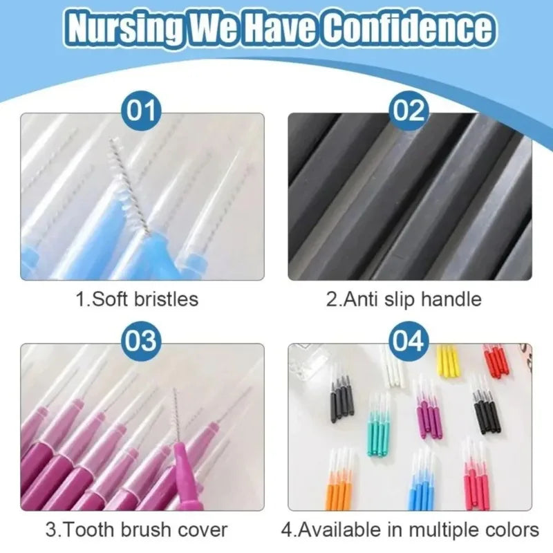 Interdental Brushes 20-Pack – Braces & Tooth Gap Cleaner Interdental Brush Zpaxo