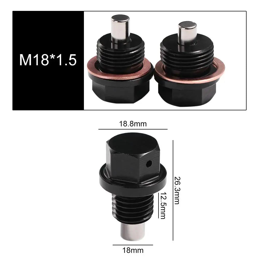 Aluminum Magnetic Oil Drain Plugs M12 M16 M20 Engine Nut Bolt Smooth Zpaxo