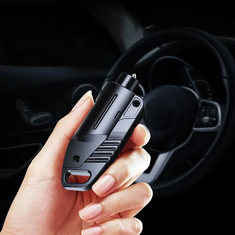 2-in-1 Car Emergency Escape Tool – Seatbelt Cutter & Window Breaker