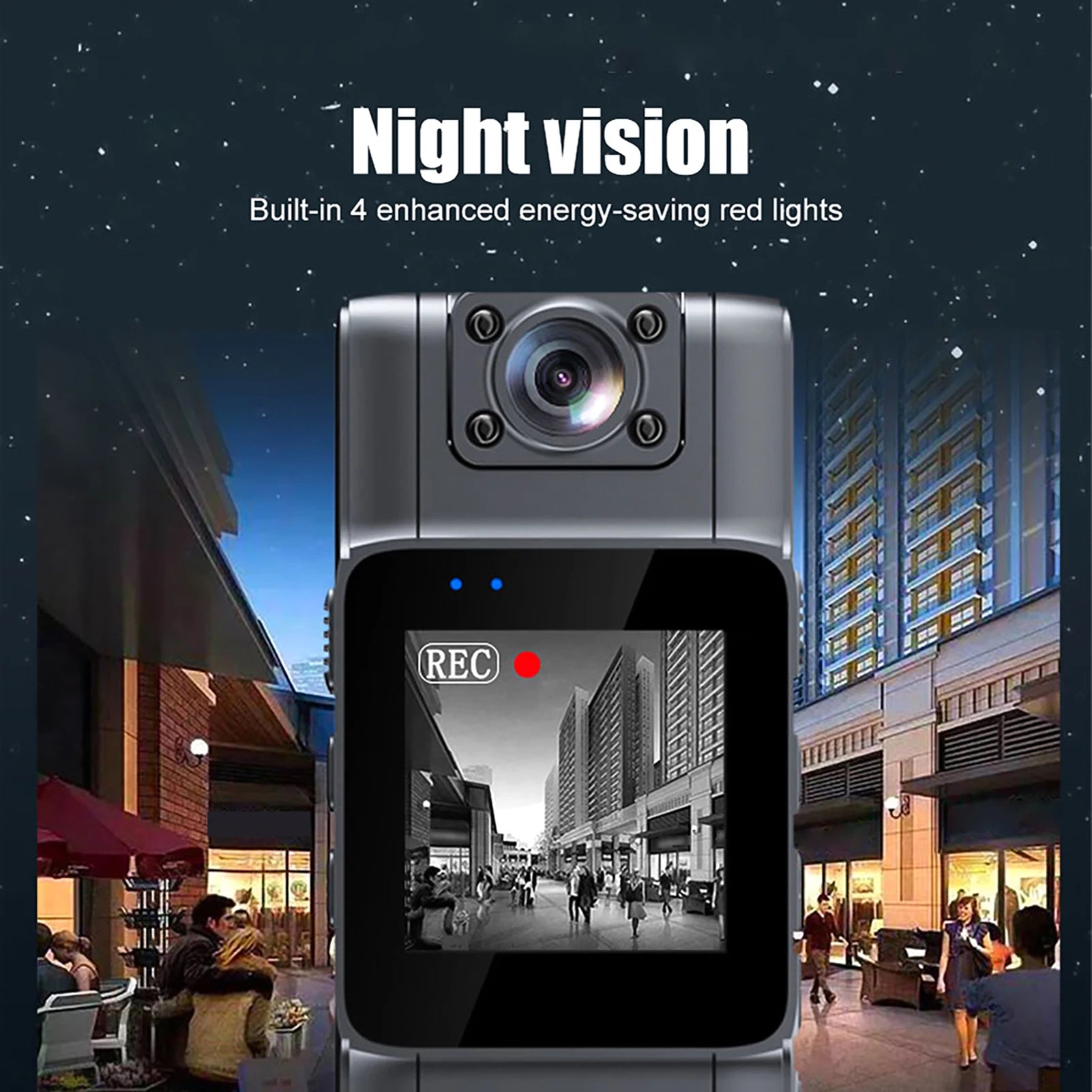 4K UHD Mini Body Camera Audio Video Recording 150 Wide Angle 180 Lens