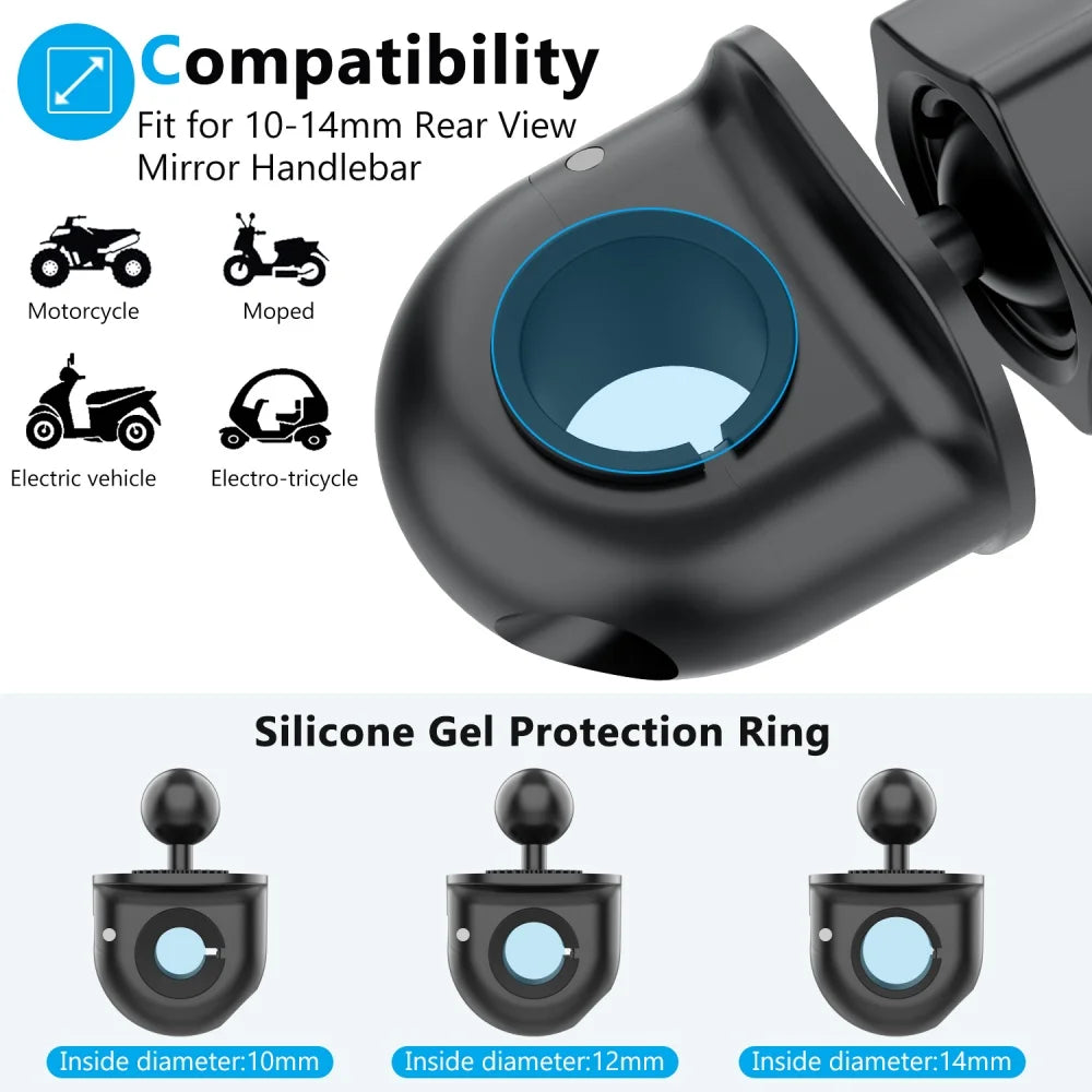 Universal Motorcycle Phone Mount – 10-14mm Mirror Bar Holder Motorcycle Phone Mount Zpaxo