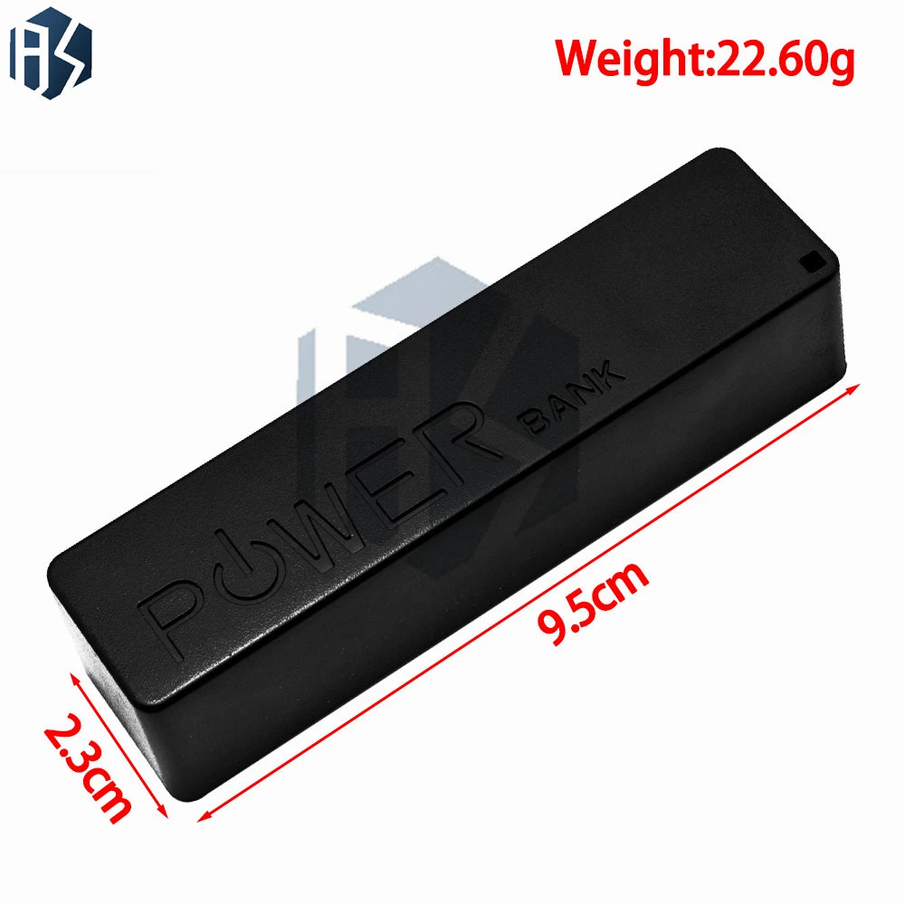 1 Battery 2 USB Power Bank Case 18650 Charger DIY Box Shell Black Zpaxo