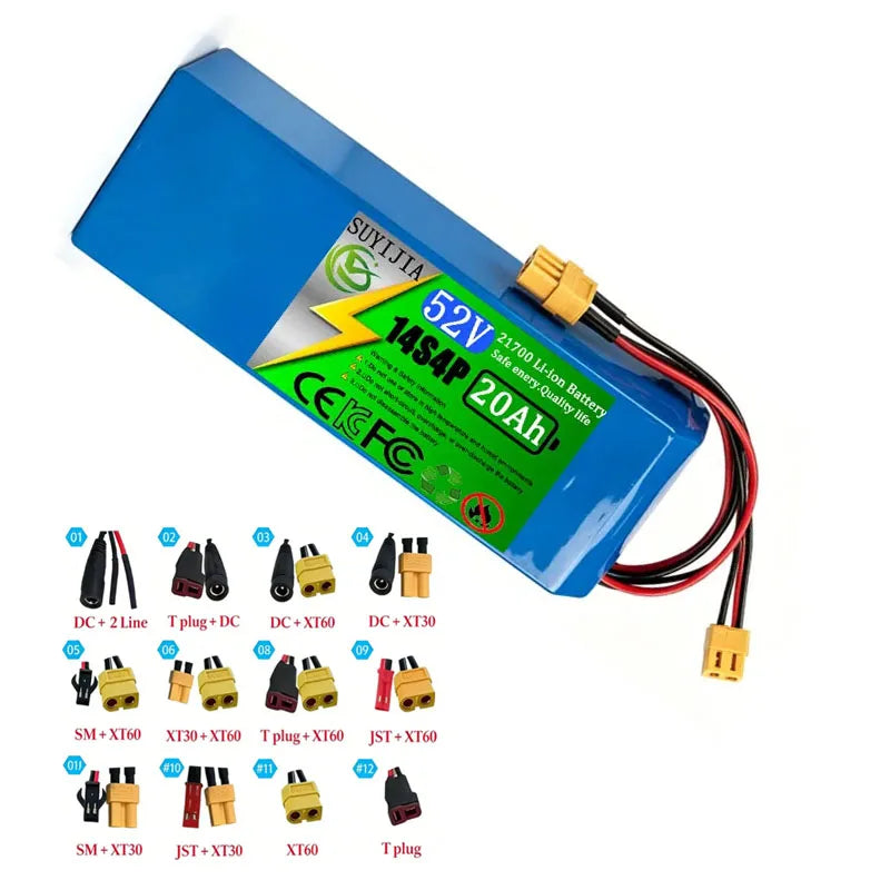14S4P 52V 20Ah High-capacity21700 Lithium-ion Battery High-powerdual-port Fastcharging Suitable for Dual-drive Electric Scooters Zpaxo