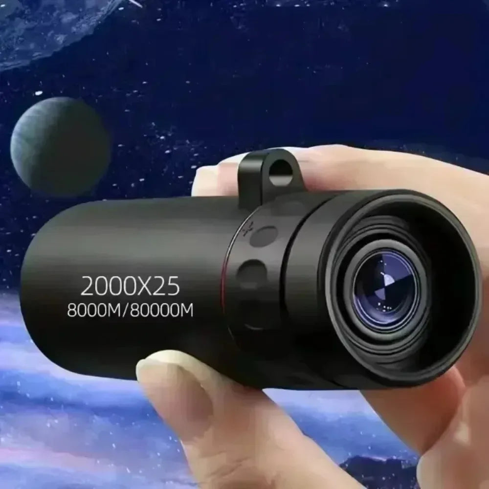 2026 2000X25 HD Monocular Telescope, Compact Portable for Travel, Hiking, Fishing, Camping, Stargazing, Concerts & Bird Watching Zpaxo Telescope