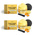 Vitamin C Turmeric Mud Mask Exfoliating Facial Mask Improve Pore Deep Cleansing Nourishing Hydrating Glowing Skin Care Clay Mask Zpaxo 2 x 120g boxed