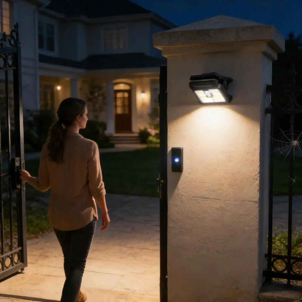 New Upgraded Solar Clip Light Outdoor Courtyard Lamp Camping Garden 3 Lighting Intelligent Sensing Solar Wall Lamp Zpaxo