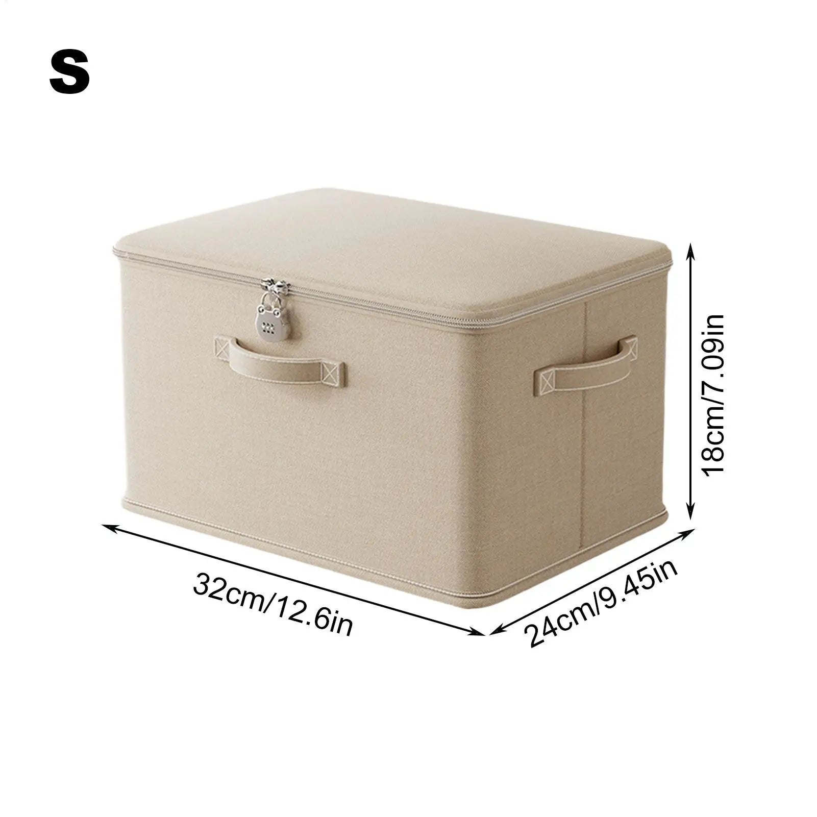 Lockable Storage Box, Odor Proof Stackable Container With Handle, Washable Shelf Baskets For Blanket Clothing Toys Home Organiza Zpaxo