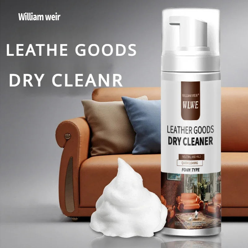 200ml Leather Cleaner, Dry Cleaning Agent, Car Seat Sofa, Leather Bag Care and Maintenance Agent, Cleaning and Cleaning Agent Zpaxo