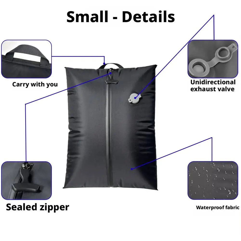Vacuum Compression Travel Bag with Pump – Waterproof 16L Vacuum Compression Bag Zpaxo