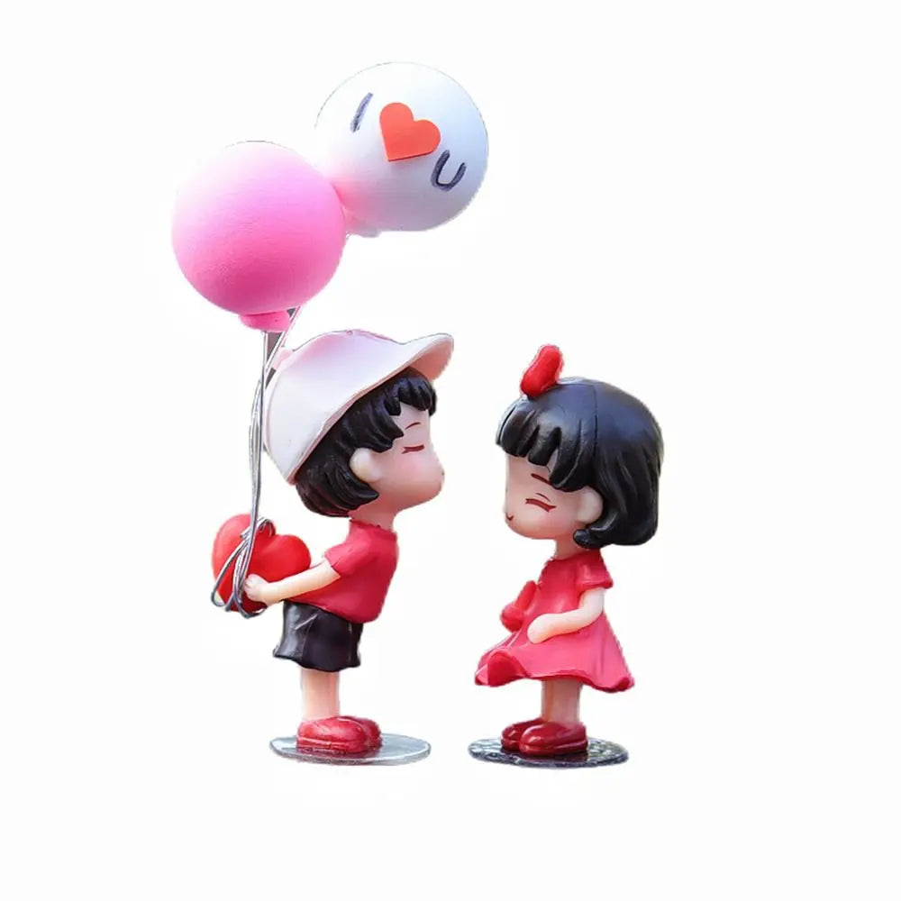 Girls Gifts Action Figure Center Console Anime Couples Cartoon Couples Model Car Decoration Dashboard Figurine Car Ornament Zpaxo