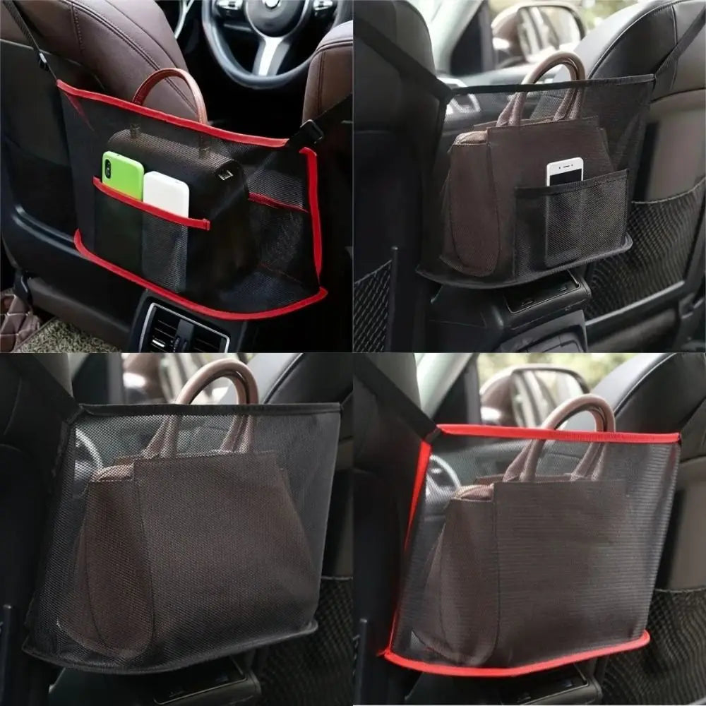 Large Capacity Car Seat Mesh Bag Convenient Hanging Storage Net Zpaxo