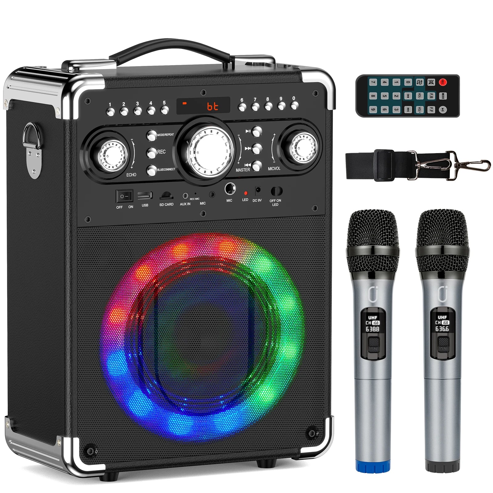 S8-T Kara Ok 3 Microphones Portable Bluetooth 5 Speaker Suitable