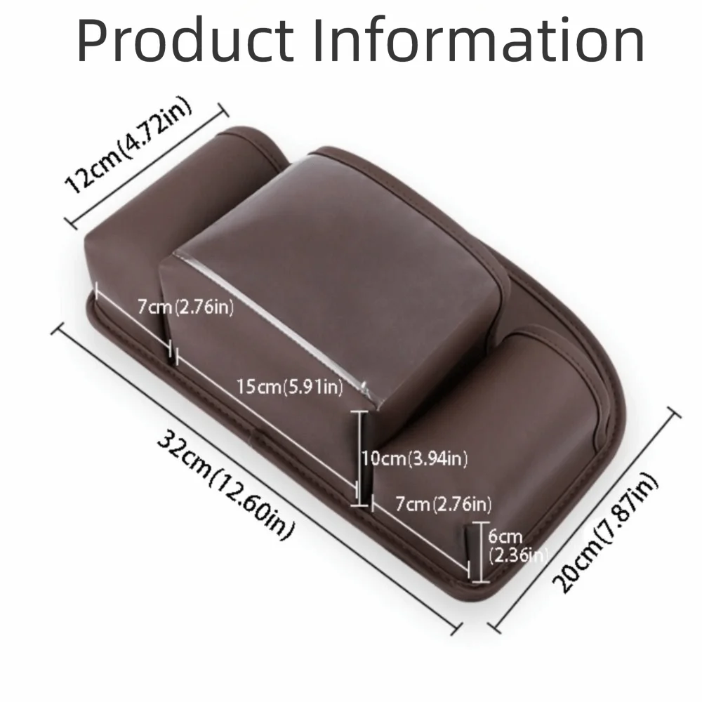 Leather Material Car Back Seat Organizer Hanging Storage Bag Multifunctional Design Car Organizer Tissue Box Holder Zpaxo