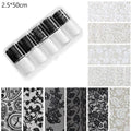 Lace Nail Foil Transfer Wraps – 10 Rolls DIY Nail Art Set Nail Foil Wraps Zpaxo A