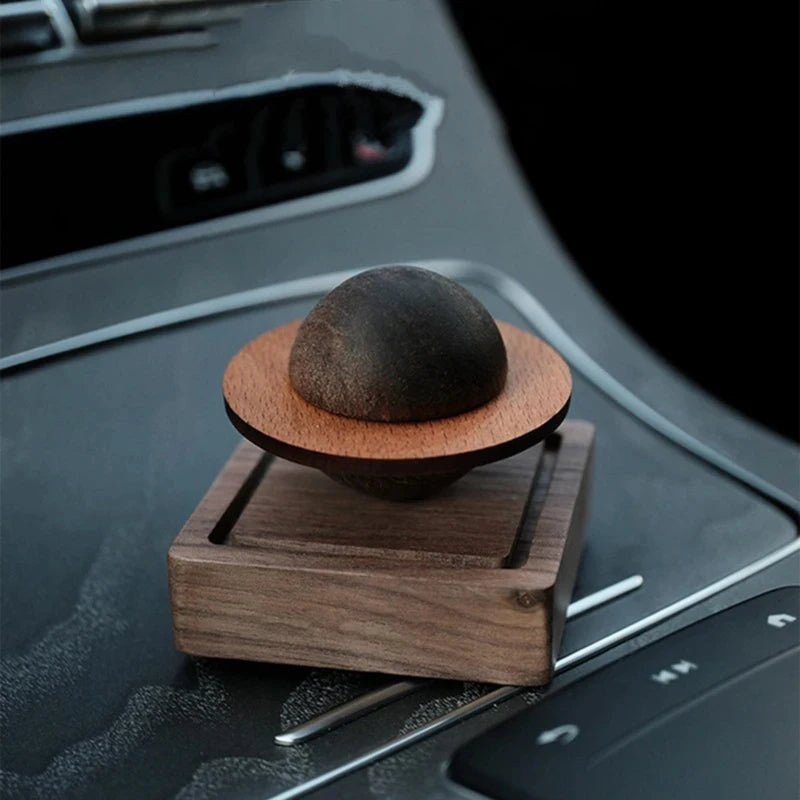 Wooden Aromatherapy Diffuser Scented Wood Planet-shaped Car Home