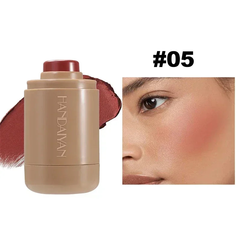 New Cheek Blush Cream Blusher Stick Lip Lift Complexion Long-lasting Waterproof Simple Tint High Pigment Pocket Blush Makeup Zpaxo 05