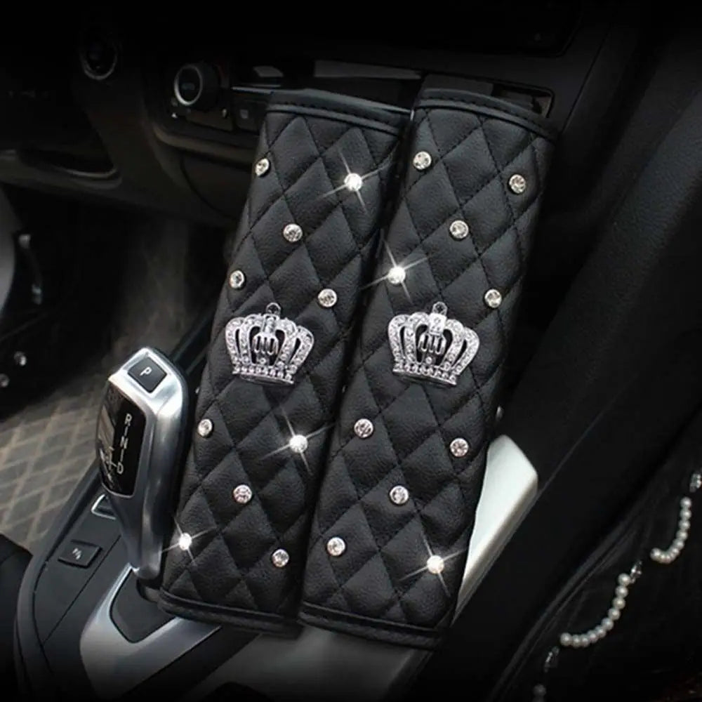 Universal Crown Diamond Car Accessories Crystal Interior Decor Hand Zpaxo